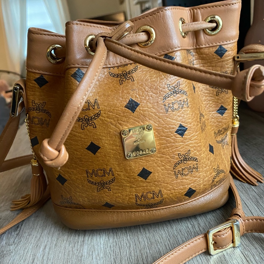 MCM Mini Bucket Drawstring Bag